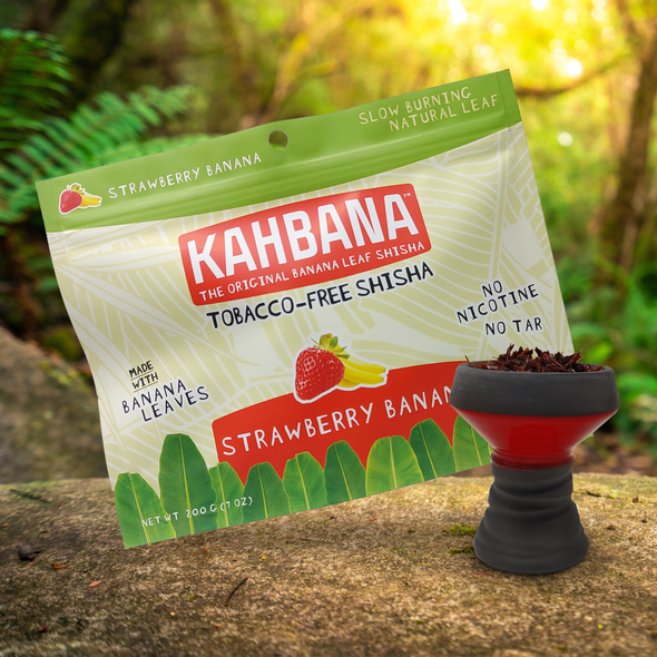 Kahbana Banana Leaf Shisha - Strawberry Banana 200g